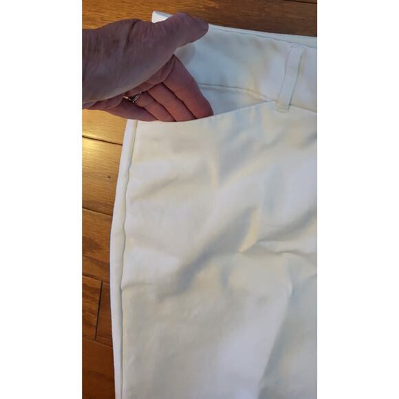 LIZ CLAIBORNE Capri Pants Size 14 Emma Classic White Stretchy - Picture 7 of 10